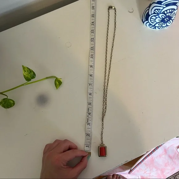 J Crew 💅 unique Brass Locket Long Necklace ✨ - Picture 2 of 7